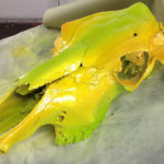 Crazy pearl cow skull