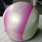 Striped up helmet