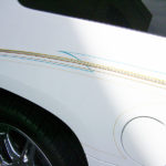 Gold leaf with pinstripe