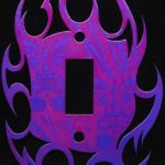 Metallic Magenta/Purple fade with Purple Tikis