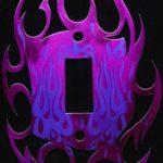 Candy Metallic Magenta with Purple Flame
